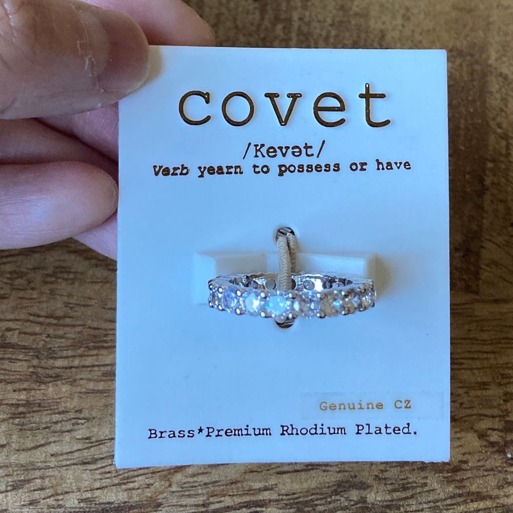 Clear Rhinestone Eternity Ring by covet, SIZE 7